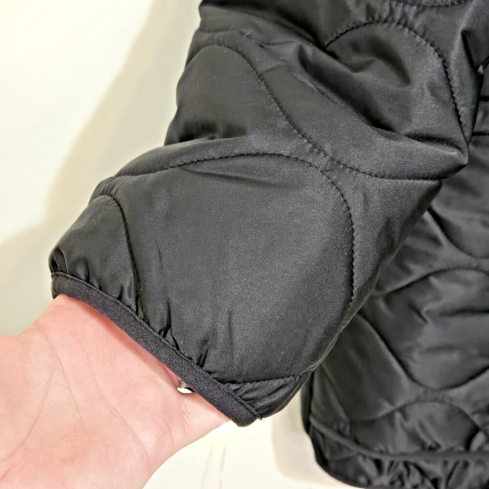 QUINCE Women's Featherless Quilted Long Puffer Jacket Size Large Black Outerwear - Picture 11 of 16